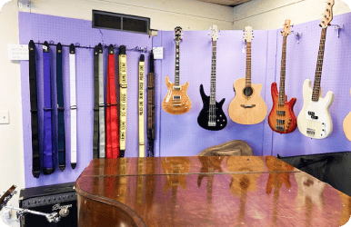 A photo of the inside of Dundee Music